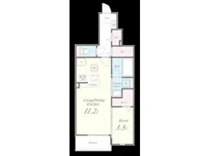 コート・ド・ボーヌ深江南南棟(1LDK/1階)の間取り写真