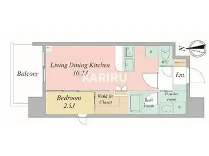 セレニテフラン谷町四丁目(1LDK/6階)の間取り写真