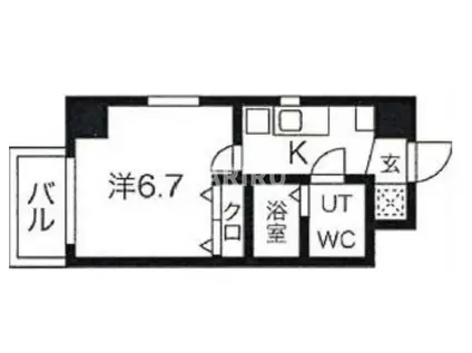 ラ・フォーレ野江内代II(1K/9階)の間取り写真