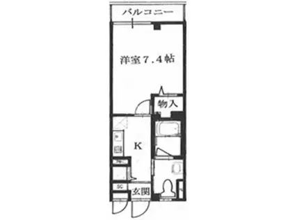 アクロス大日アパートメント(1K/2階)の間取り写真