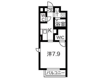 Y&Мスパジオ友渕(1K/3階)の間取り写真