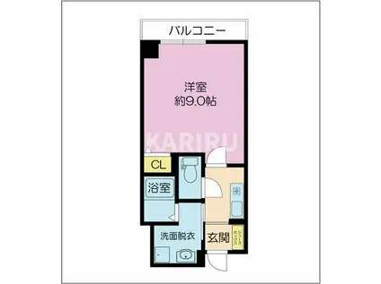 メッザーノオオハシ(1K/3階)の間取り写真