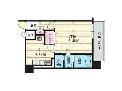 メゾン・ド・ヴィレ都島(1K/4階)の間取り写真