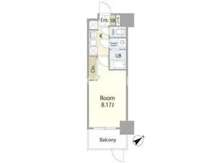 LUXE新大阪サウス(1K/1階)の間取り写真