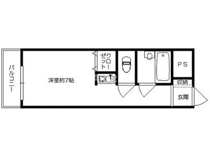 K'S ROYAL(ワンルーム/4階)の間取り写真