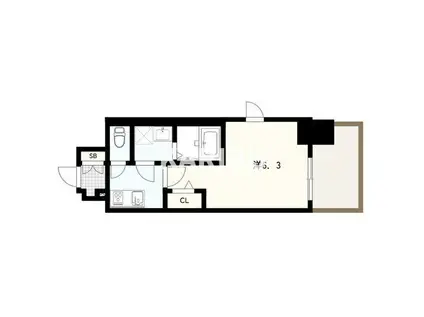 フォーリアライズ大阪ミッテ(1K/6階)の間取り写真