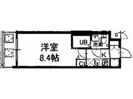 Mプラザ玉造(1K/5階)の間取り写真