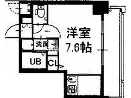 Mプラザ玉造(1K/8階)の間取り写真