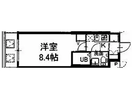 Mプラザ玉造(1K/9階)の間取り写真