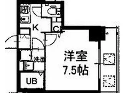 Mプラザ玉造(1K/9階)の間取り写真