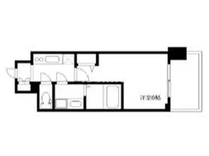 エスリード ザ・グレア大阪(1K/3階)の間取り写真