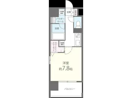 エルシオン(1K/7階)の間取り写真