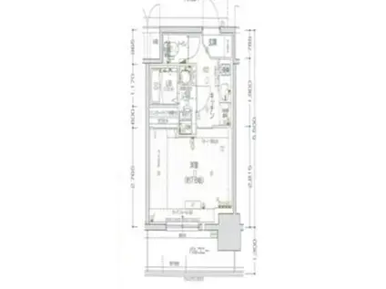 エスリード大阪城アクシス(1K/4階)の間取り写真