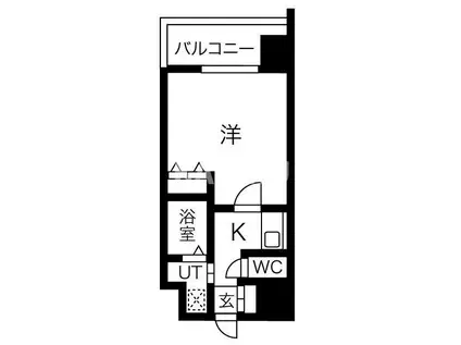 W.O.B.KYOBASHI(1K/7階)の間取り写真