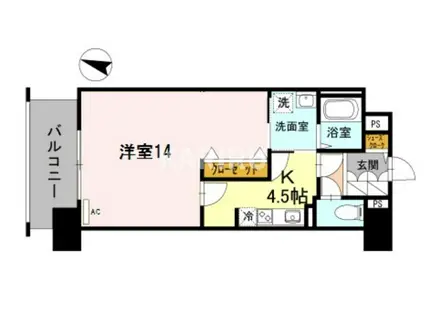 プリマクラッセ(ワンルーム/10階)の間取り写真