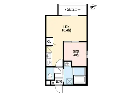 フォレストコート(1LDK/2階)の間取り写真