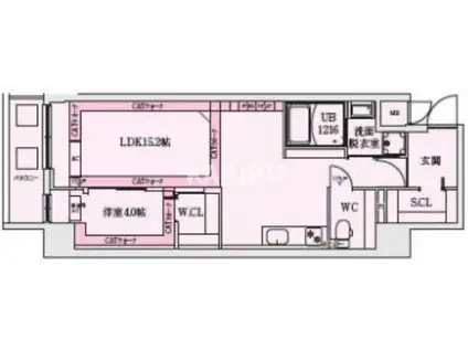 LEGALAND猫 MIYAKOJIMA(1LDK/8階)の間取り写真