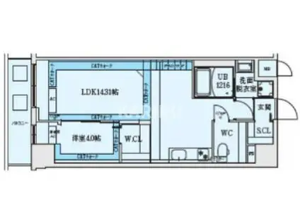 LEGALAND猫 MIYAKOJIMA(1LDK/8階)の間取り写真
