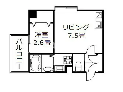 W.O.B.KYOBASHI(1LDK/3階)の間取り写真