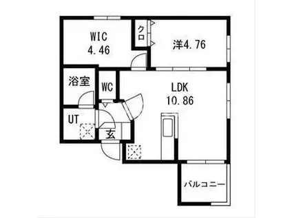 エス.フィールド奏(1SLDK/2階)の間取り写真