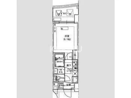 ALIVIS放出(1K/2階)の間取り写真