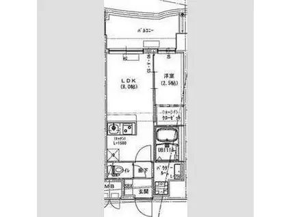 ALIVIS放出(1LDK/2階)の間取り写真