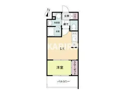 D.CLAREST本庄東FJRE(1DK/2階)の間取り写真