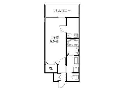 W.O.B.KYOBASHI(1K/6階)の間取り写真
