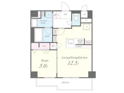 GRACE VILLA(1LDK/4階)の間取り写真