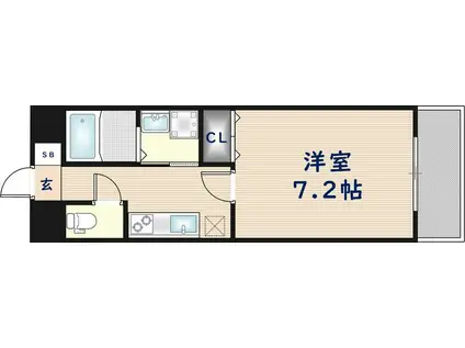 スペランツァ関目(1K/3階)の間取り写真