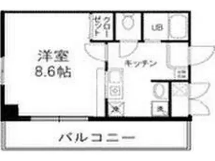 パレ・ドゥ鶴見緑地(1K/9階)の間取り写真