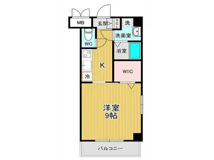 プロスペリタ野江(1K/4階)の間取り写真