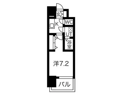 ファステート都島ベルズ(1K/3階)の間取り写真