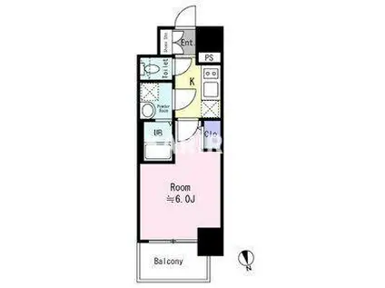 エスリード難波AGREA(1K/8階)の間取り写真