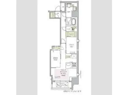 アーバネックス堺筋本町(2LDK/10階)の間取り写真