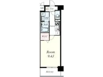 アルモニー都島内代(1K/7階)の間取り写真