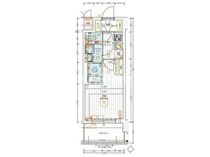 エステムコート新大阪XVIパルス(1K/2階)の間取り写真