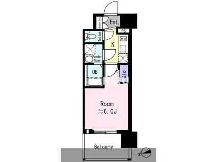 エスリード ザ・フォルテス大阪(1K/13階)の間取り写真