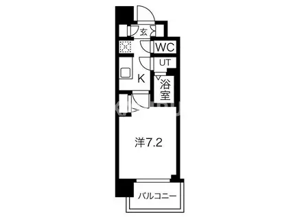 レシオス大阪城北詰(1K/6階)の間取り写真