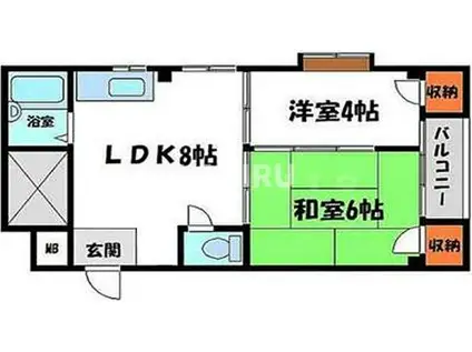 レナトゥス守口(2LDK/2階)の間取り写真