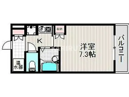 エクセレント今市(1K/3階)の間取り写真