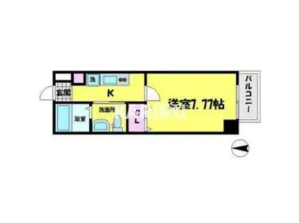 ウインズコート城東中央(1K/7階)の間取り写真