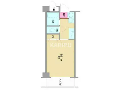 デンクマール50(1K/2階)の間取り写真