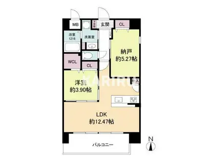 LIVECASA関目(2LDK/6階)の間取り写真