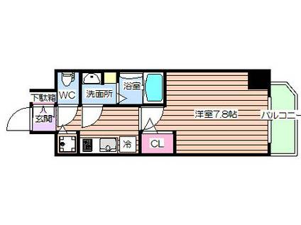 プレサンス梅田東ベータ(1K/3階)の間取り写真