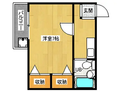 シェモア四条通(1K/4階)の間取り写真