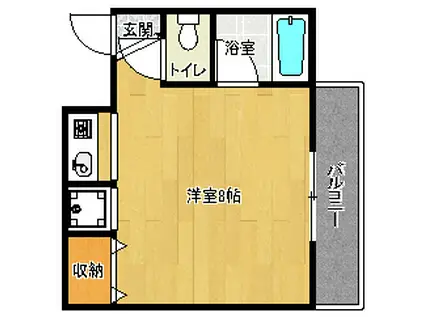 福田ハイツ(1K/2階)の間取り写真