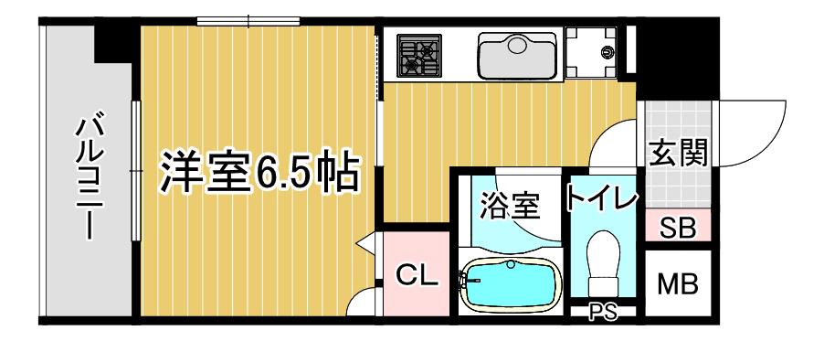 LUXENA KIYOMIZU-GOJO(1K/4階)の間取り写真