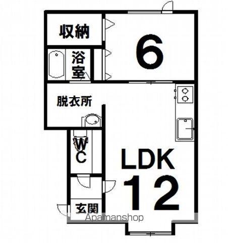MEEKⅣ(1LDK/1階)の間取り写真