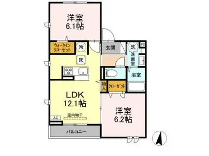 R-GRANTS東山泉涌寺(2LDK/1階)の間取り写真